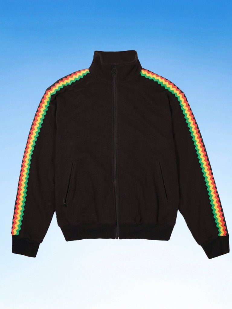 Mister Green Jamaica Rasta Bob Marley Knitted Track Jacket